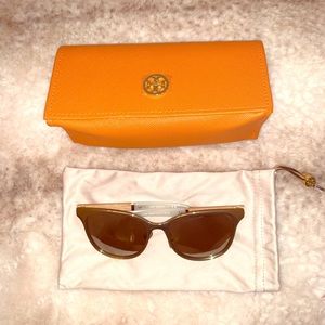 Tory Burch Orange Sunglasses with Matching Case